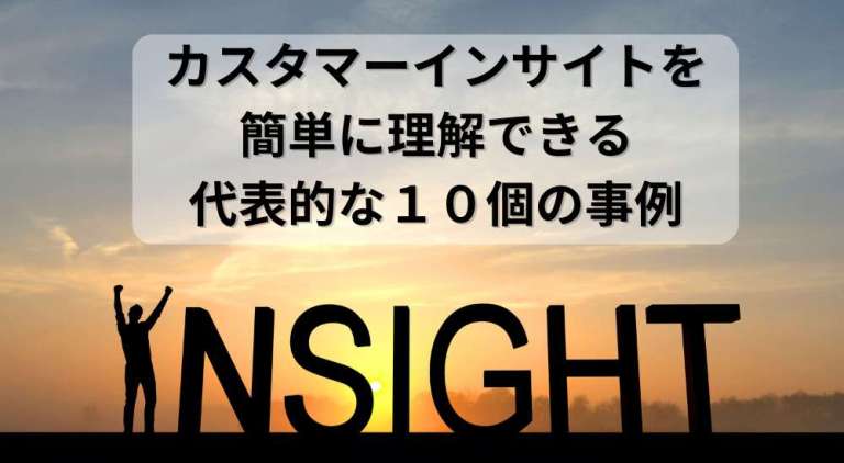 カスタマーインサイトを簡単に理解できる代表的な１０個の事例