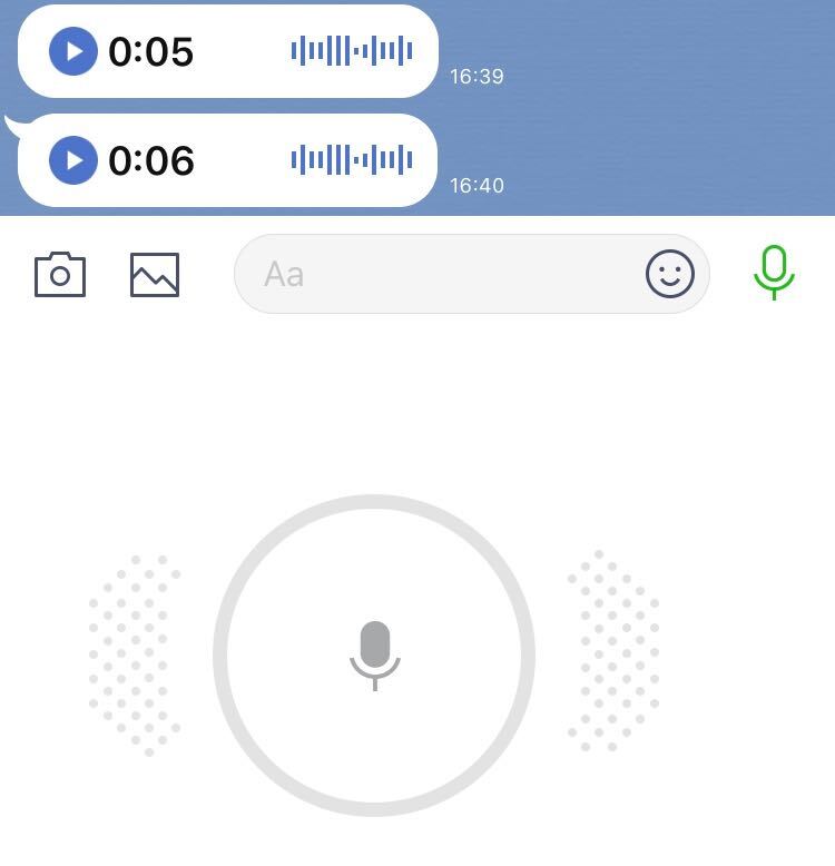LINE音声入力画面