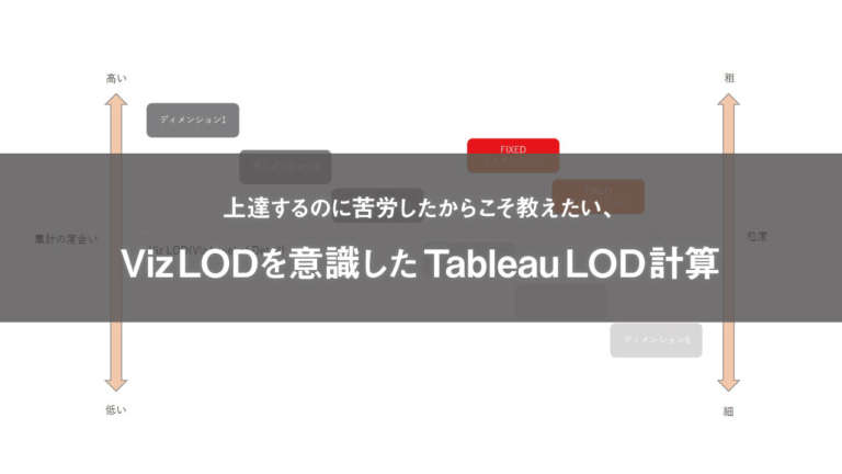 VizLODを意識したTableau LOD計算【上達するのに苦労したからこそ教えたい】