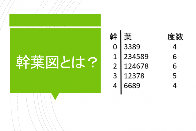 統計検定3級で出てくる幹葉図とは？メリットから出題例まで徹底解説